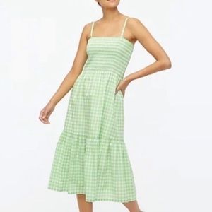 J. crew Factory Midi Smocked dress large